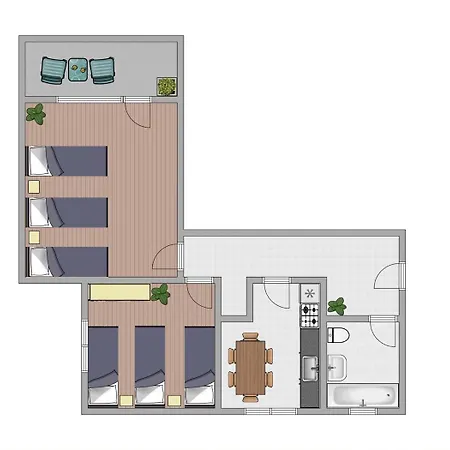 Apartment Ruhige Monteurwohnung Fuer 6 Personen Im Gruenen 56m2 Kassel